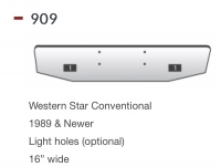 Western Star Bumper Conventional 1989 & Newer