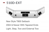 Kenworth T800 Bumper Setback 2004 & Newer With Tapered Ends
