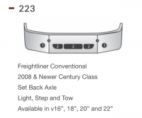 Freightliner Century Class Bumper Conventional 2008 & Newer