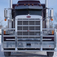 PETERBILT 357, 378, 379 Bumper.  EVOLUTION Bumper.  Set Forward Axle Heavy Duty Semi Truck Bumper from ALI ARC. 4 Post Moose Protection Semi Truck Bumper.