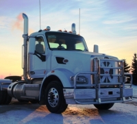 PETERBILT 567 Bumper.  2014 and UP.  Set Back Axle Heavy Duty Semi Truck Bumper from ALI ARC. 2 Post Deer Protection Semi Truck Bumper.