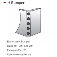   American Eagle Blind Mount Bumper. H Ends.  Triple Nickled with LIFETIME Chrome.