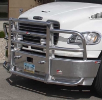 FREIGHTLINER M2 Bumper. Raised Roof Heavy Duty Semi Truck Bumper from ALI ARC.  2 Post Deer Protection Semi Truck Bumper.