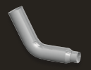 Lincoln Chrome Semi Truck Exhaust Elbow.  68 Degree Chrome Exhaust Elbow. Triple Nickel Chrome Plated. ( price is each ).