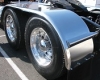 Sale on Semi Truck Fenders. Quality Trux F11 Smooth Stainless Full Fenders. 14 Guage Strong.  39" x 54" x 39"  ( Price is per pair ) Big Rig Fenders In stock and ready to ship.