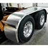 Sale on Semi Truck Fenders. Quality Trux F33 Boss Smooth Stainless Full Fenders. 14 Guage Strong.  44" x 54" x 44"  ( Price is per pair ) Big Rig Fenders In stock and ready to ship.