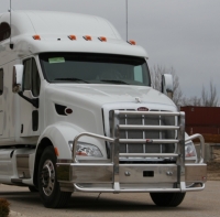 PETERBILT 587 Bumper. Heavy Duty Semi Truck Bumper from ALI ARC. 2 Post Deer Protection Semi Truck Bumper.