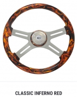 #1 SC Semi Truck Steering Wheel. 18” CLASSIC Inferno Red