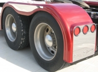 W.T.I. High Light Full Fiberglass Semi Truck Fenders. 