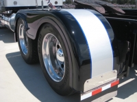 W.T.I. Low Cut Full Fiberglass Semi Truck Fenders. 