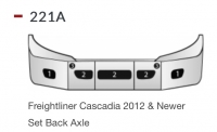 Freightliner Cascadia Bumper 2012 & Newer Set Back Axle