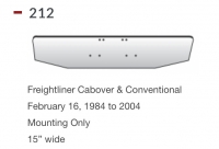 Freightliner Bumper Cabover & Conventional February 16, 1984 to 2004