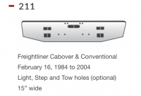 Freightliner Bumper Cabover & Conventional February 16, 1984 to 2004