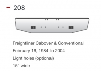Freightliner Bumper Cabover & Conventional February 16, 1984 to 2004