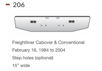 Freightliner Bumper Cabover & Conventional February 16, 1984 to 2004