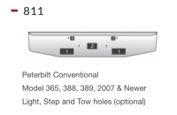 Peterbilt 365, 388, 389 Bumper Conventional, 2007 & Newer