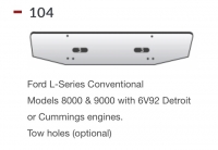 Ford L-Series 8000 Bumper, 9000 Bumper Conventional with 6V92 Detroit 