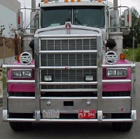 KENWORTH W900B Bumper. Heavy Duty Semi Truck Bumper from ALI ARC. 4 Post Moose Protection Semi Truck Bumper.