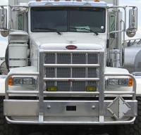 PETERBILT 357 Bumper.  Set Back Axle Heavy Duty Semi Truck Bumper from ALI ARC. 2 Post Deer Protection Semi Truck Bumper.