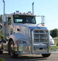 PETERBILT 386 Bumper.  EVOLUTION Bumper Set Back Axle Heavy Duty Semi Truck Bumper from ALI ARC. 2 Post Moose Protection Semi Truck Bumper.