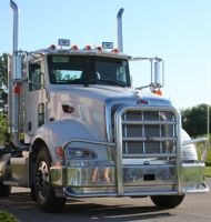 PETERBILT 386 Bumper.  EVOLUTION Bumper Set Back Axle Heavy Duty Semi Truck Bumper from ALI ARC. 2 Post Moose Protection Semi Truck Bumper.