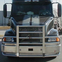 VOLVO VNL Bumper.  First Generation Bumper.  2002 and Below.  Heavy Duty Semi Truck Bumper from ALI ARC. 2 Post Deer Protection Semi Truck Bumper.