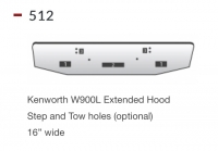 Kenworth W900L Bumper Extended Hood