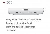 Freightliner Bumper Cabover & Conventional February 16, 1984 to 2004