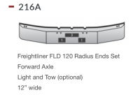 Freightliner FLD 120 Bumper Radius Ends Set Forward Axle