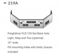 Freightliner FLD Bumper 120 Set Back Axle