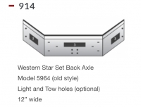 Western Star 5964 Bumper Set Back Axle (old style)